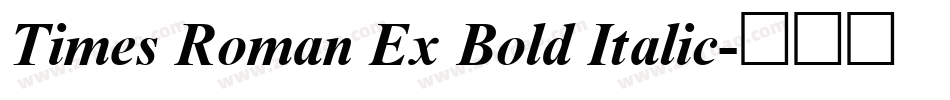 Times Roman Ex Bold Italic字体转换